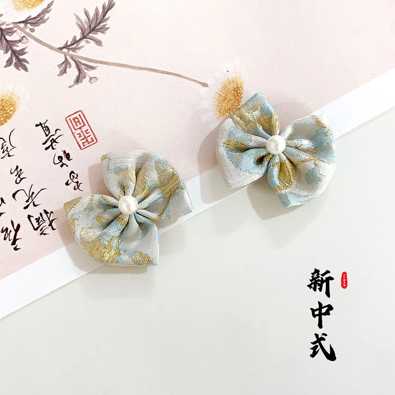 宝宝蓝色蝴蝶结发饰