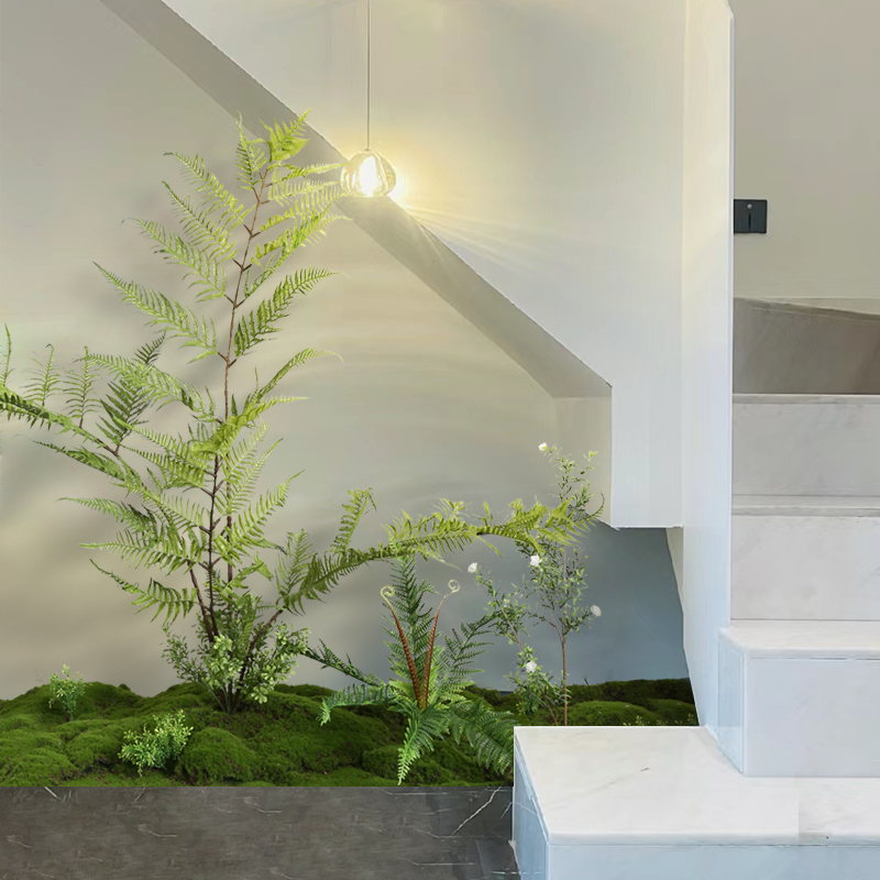 假绿植装饰仿真室内造景景观楼梯下摆件