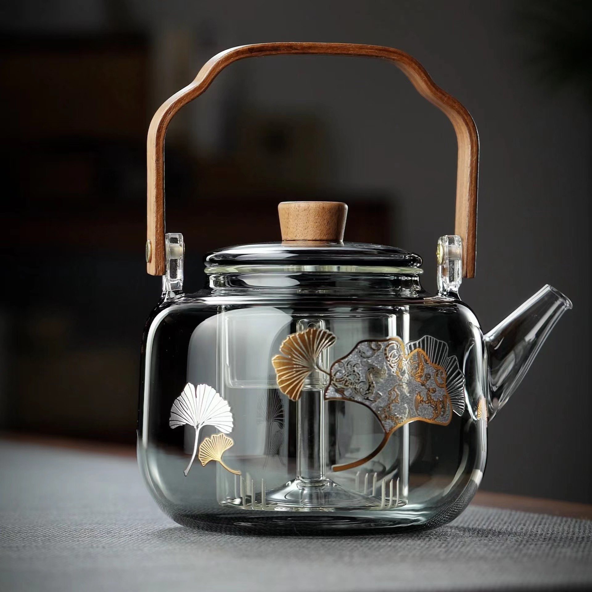 高硼硅玻璃蒸煮茶壶