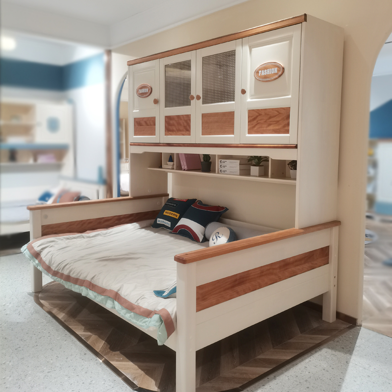 衣柜床一体小户型家用卧室实木