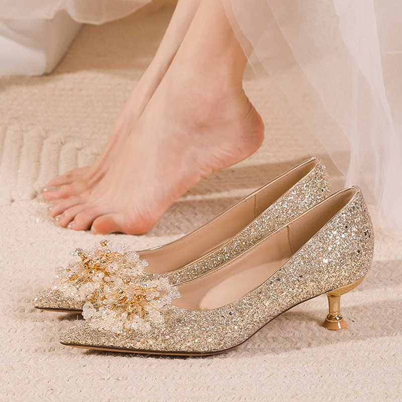 婚鞋水晶鞋主婚纱