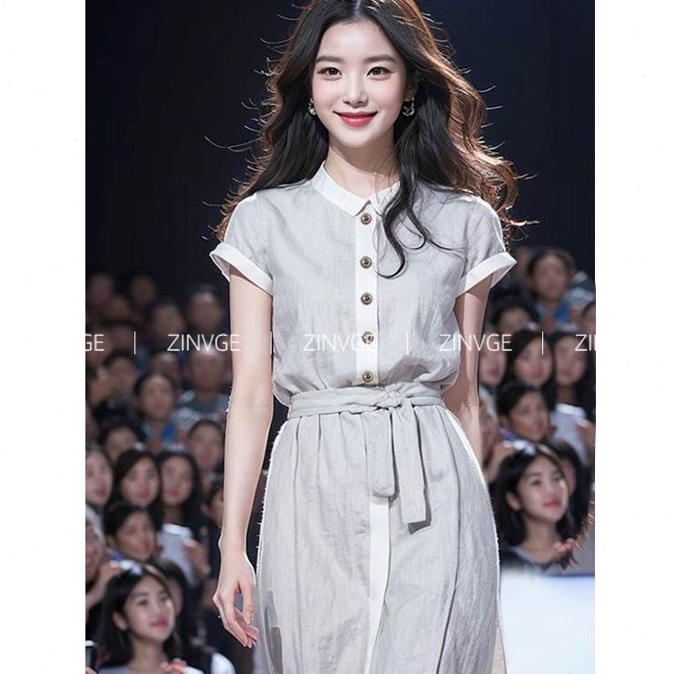 连衣裙2024新款女夏小个子显瘦长裙