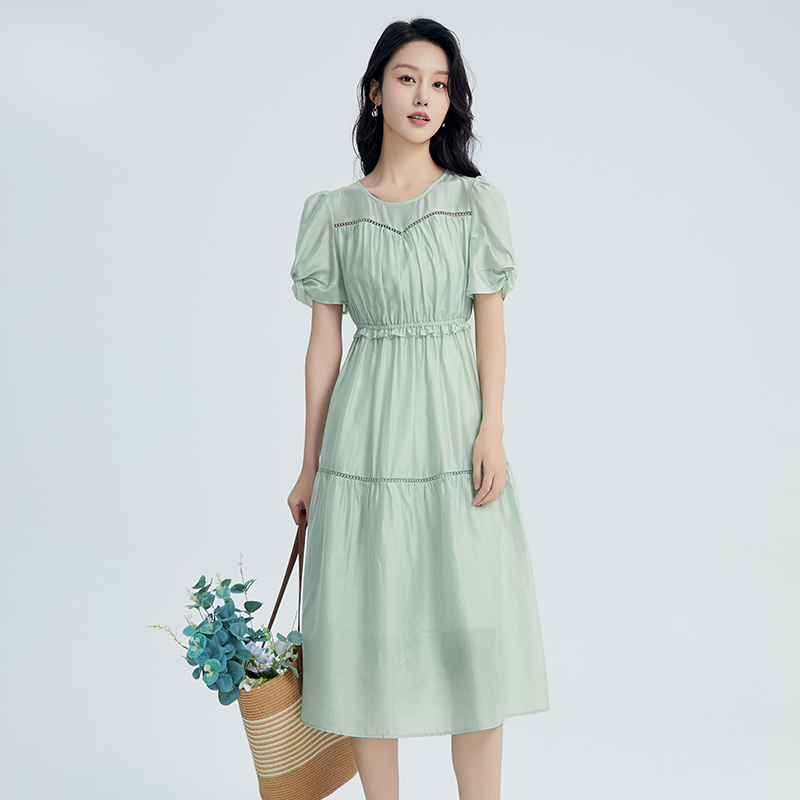 连衣裙2024新款女夏小个子显瘦长裙