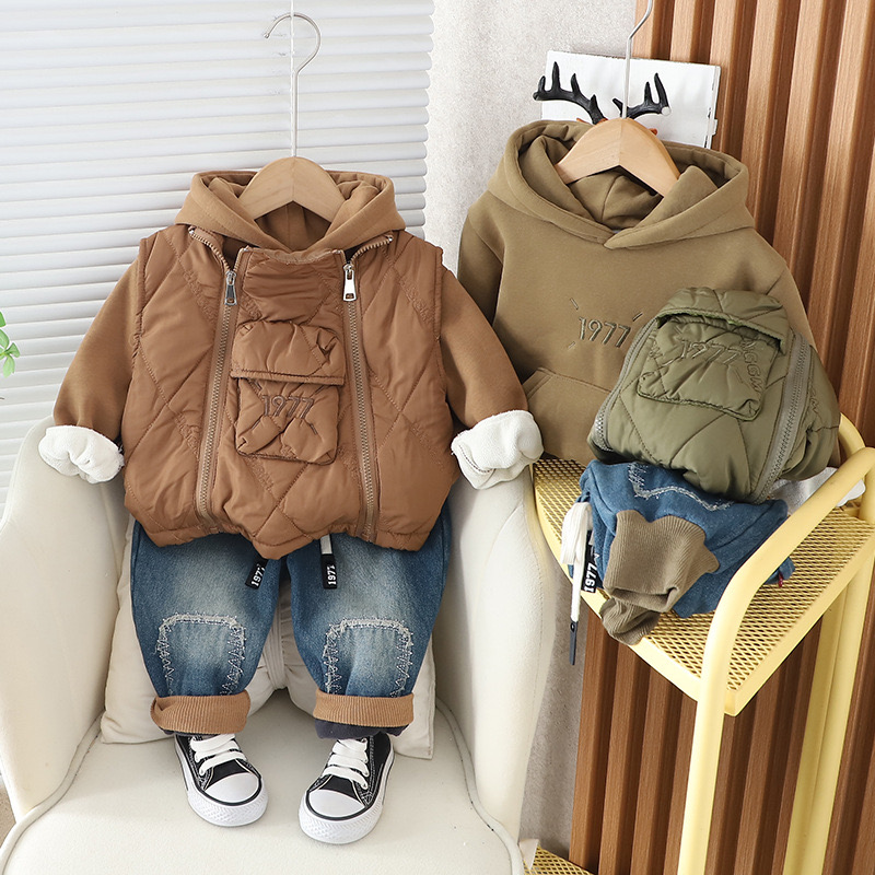 儿童保暖三件套装冬童装
