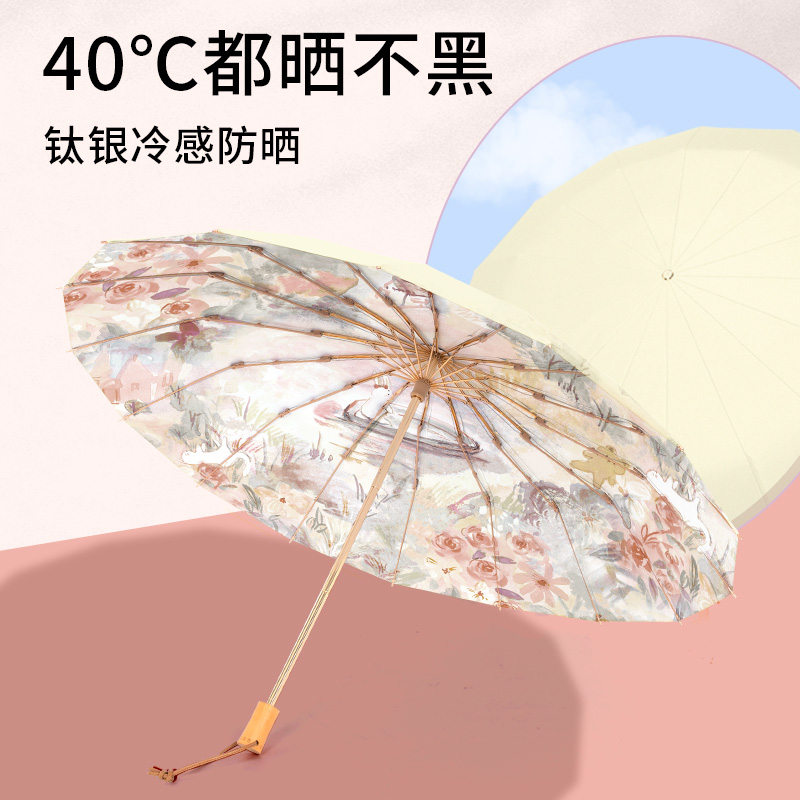 自动晴雨两用伞16骨