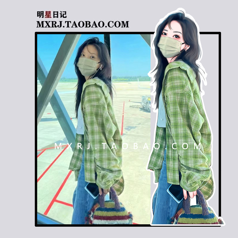 格子上衣女夏外套