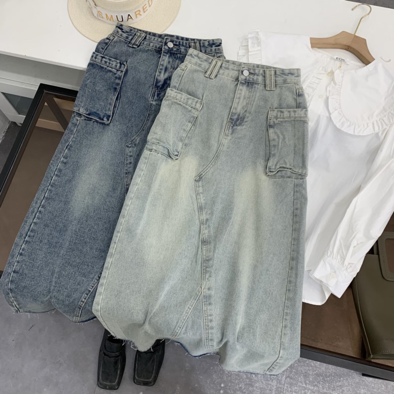 牛仔半身裙女秋冬