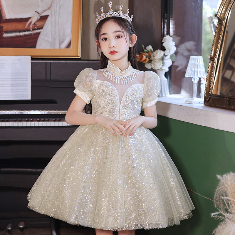 钢琴礼服女童2024新款儿童生日公主裙