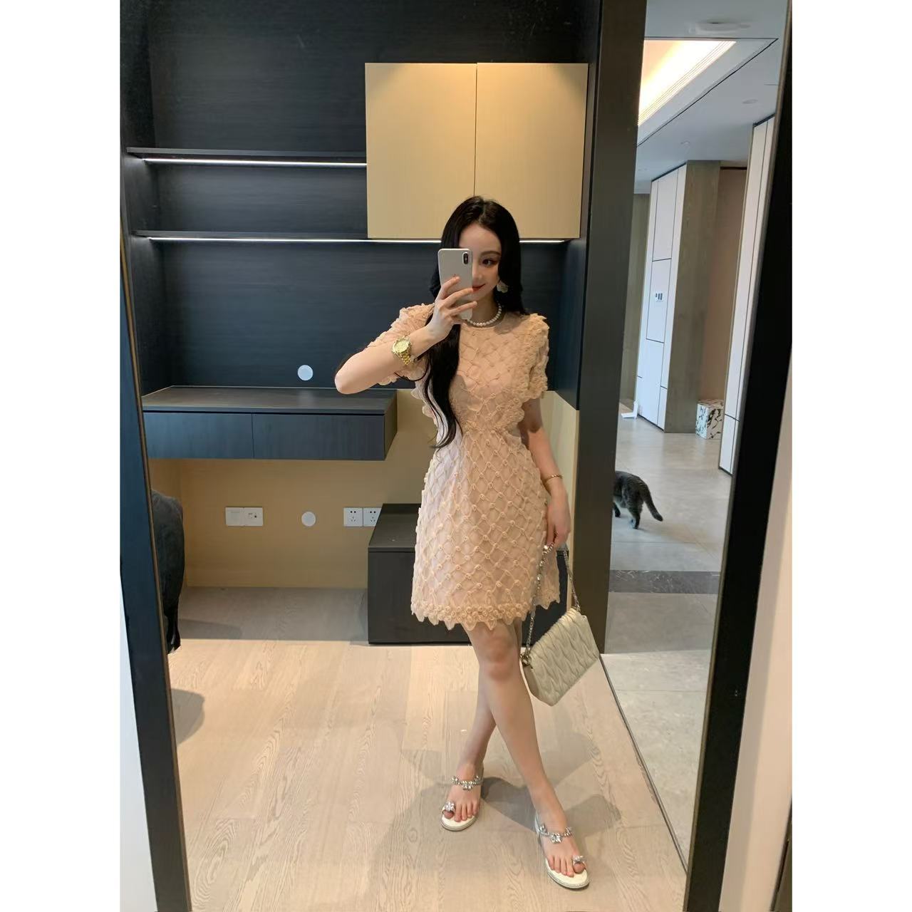 连衣裙夏女微胖显瘦