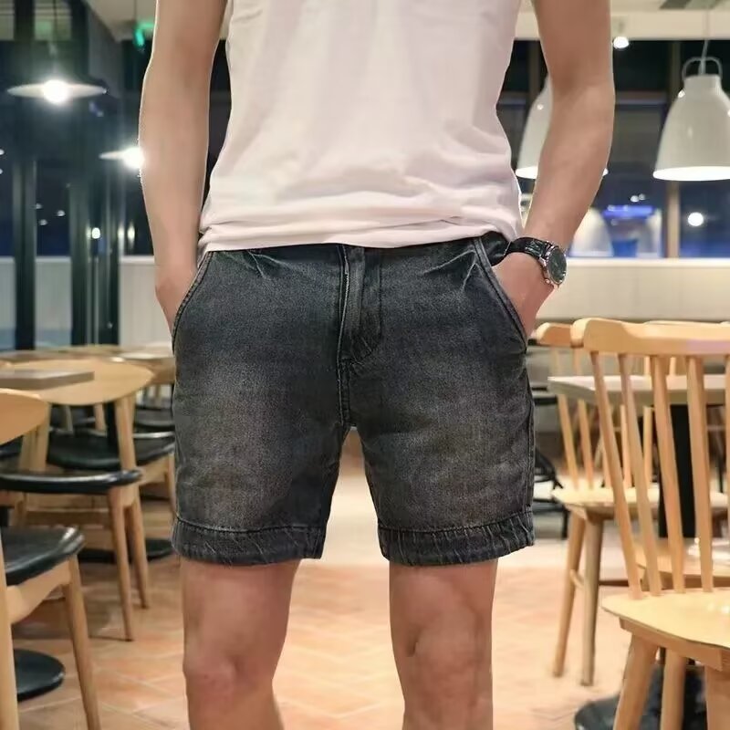 牛仔短裤男四分