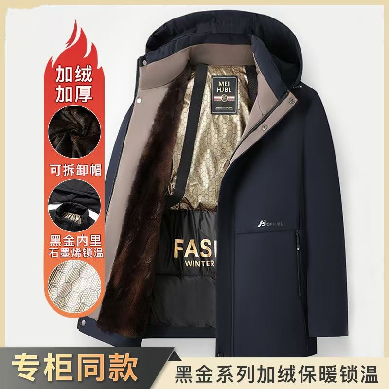 羽绒服男中年爸爸装