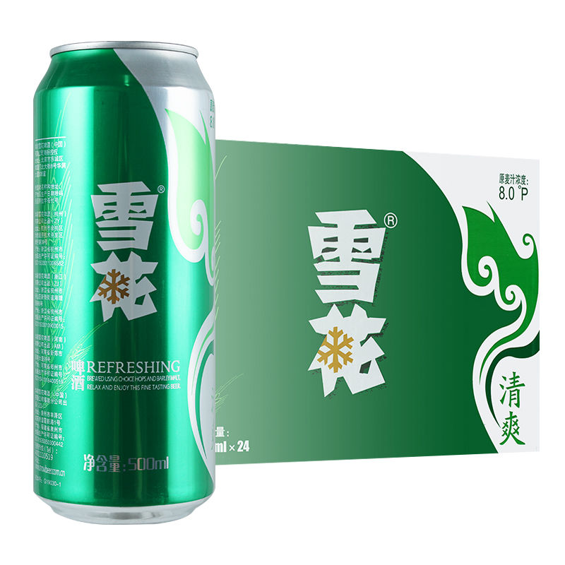 雪花清爽啤酒500ml