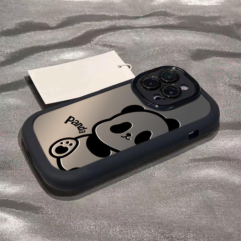 苹果15promax手机壳情侣款熊猫