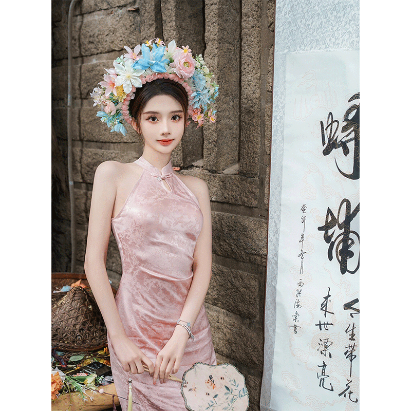 新中式国风改良旗袍高端精致气质连衣裙