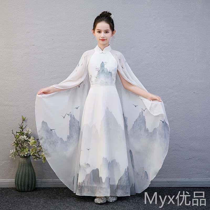 钢琴表演礼服女童 中国风