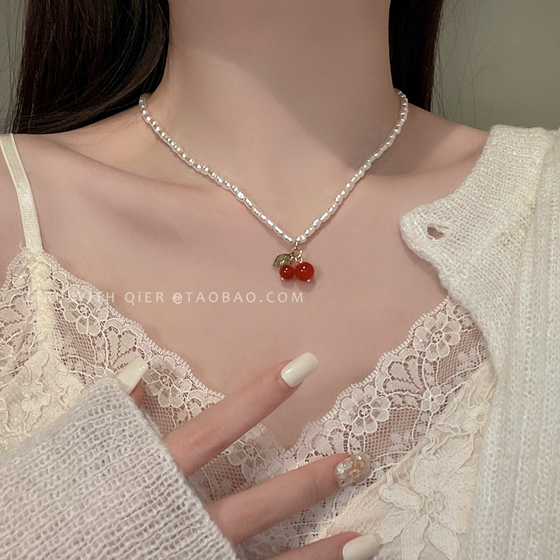 珍珠樱桃项链