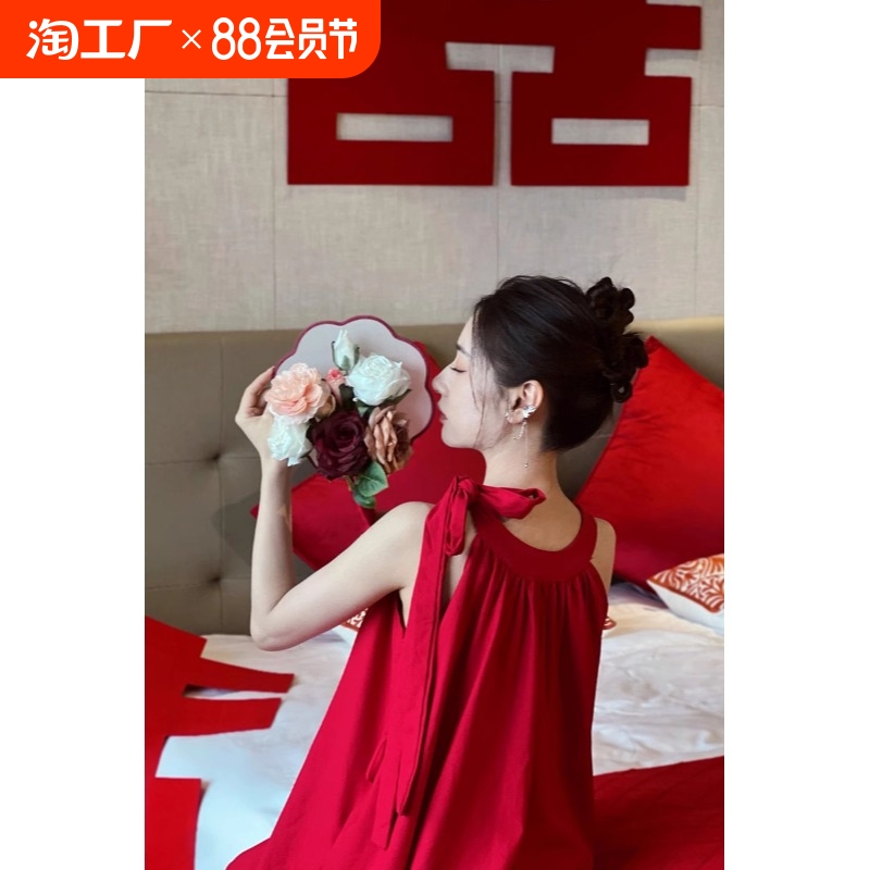 红色礼服连衣裙女