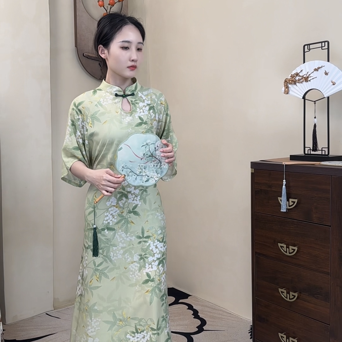 新中式旗袍裙长款