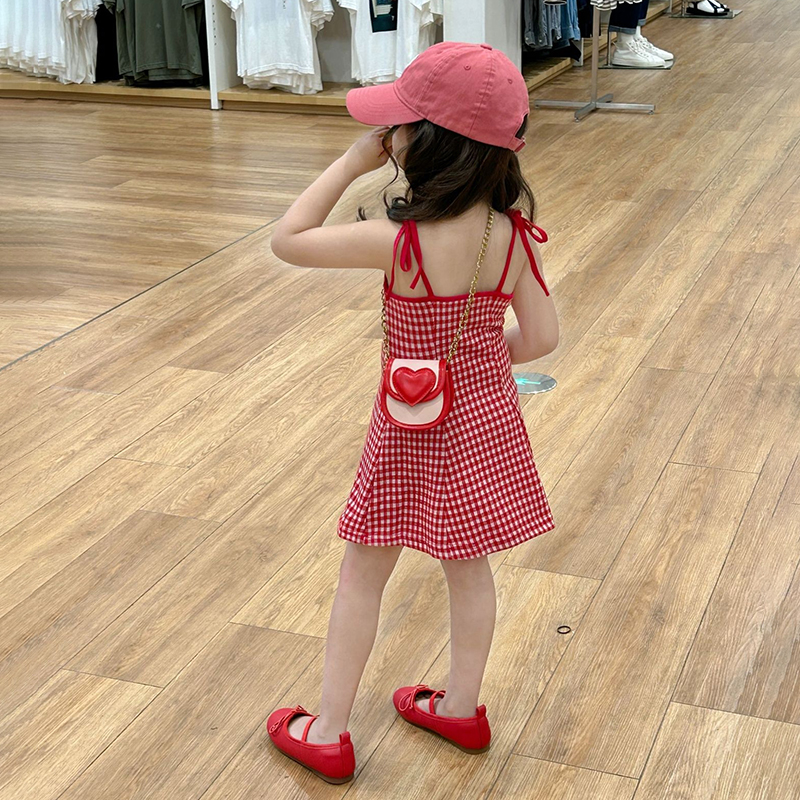 夏季女童连衣裙红色