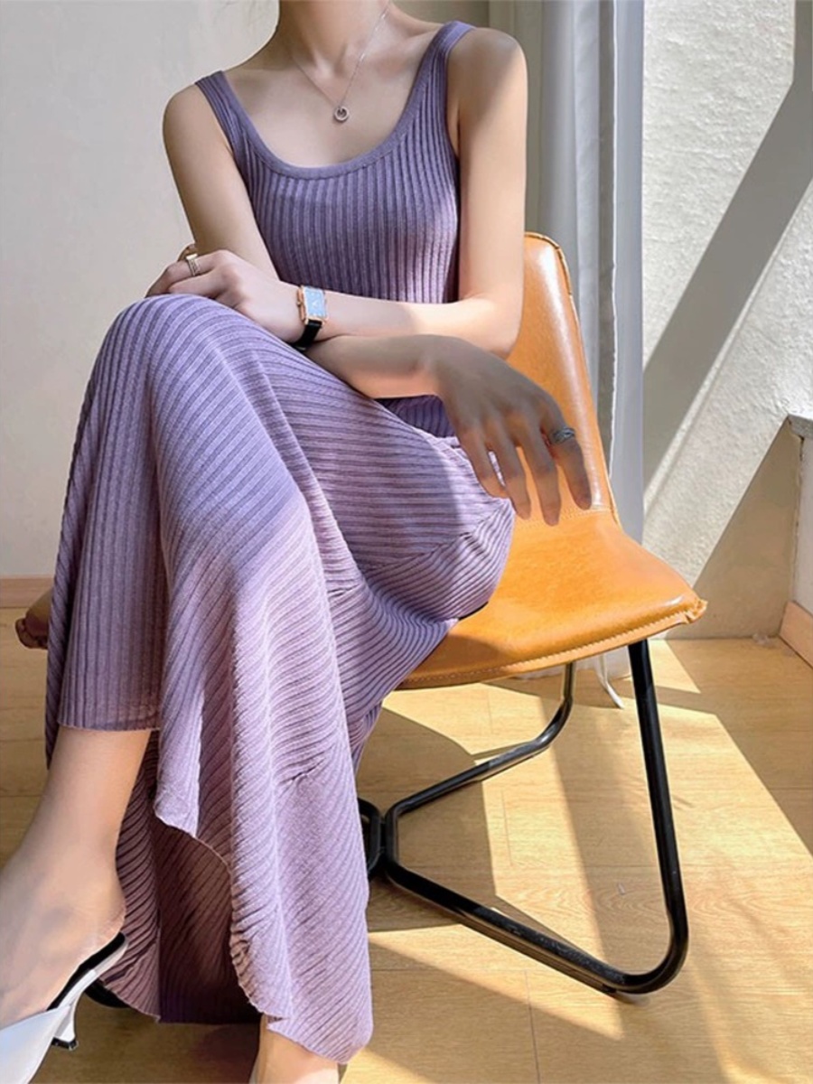 紫色背心裙