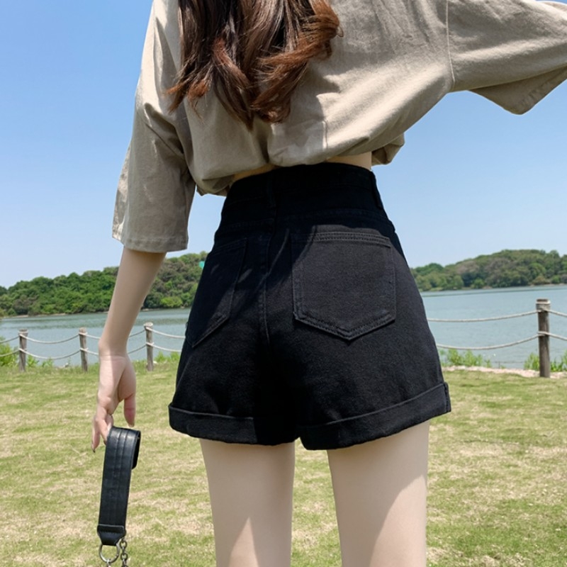 牛仔裤夏季女薄款黑色