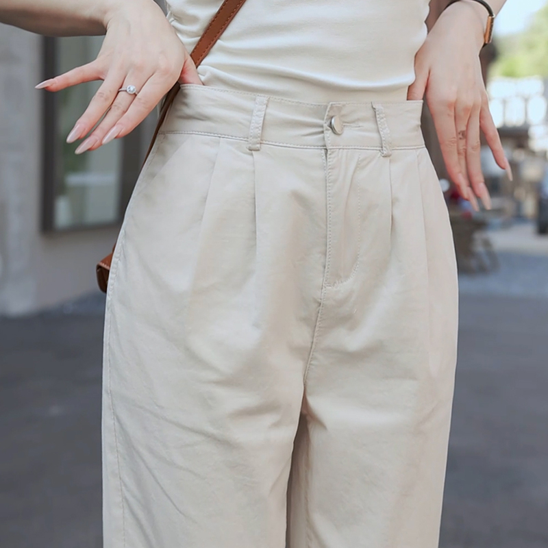 夏季裤子女薄款小个子窄版九分裤