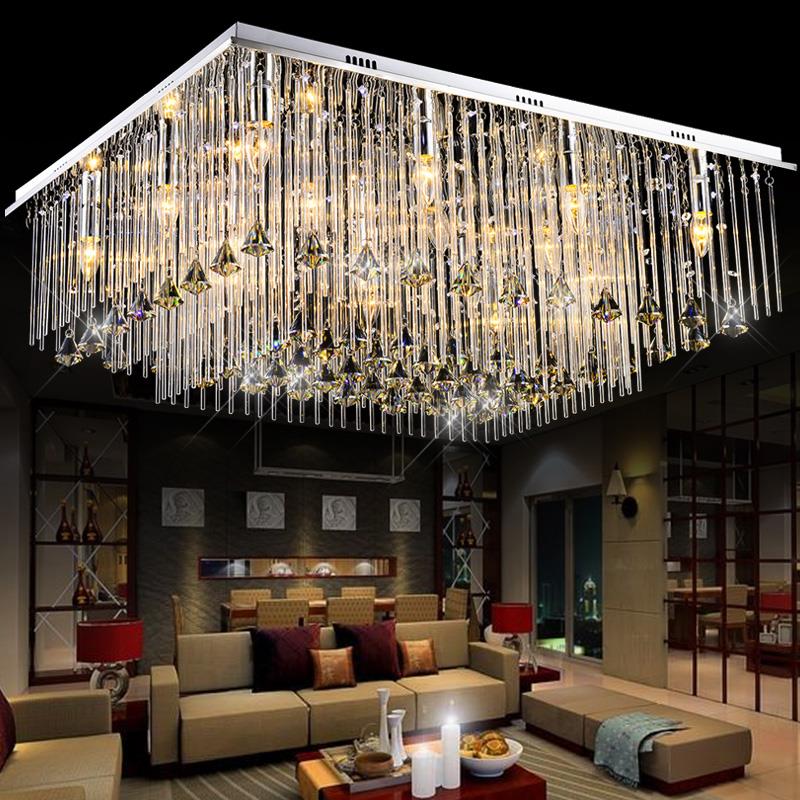 客厅水晶吸顶灯现代简约奢华大气大厅