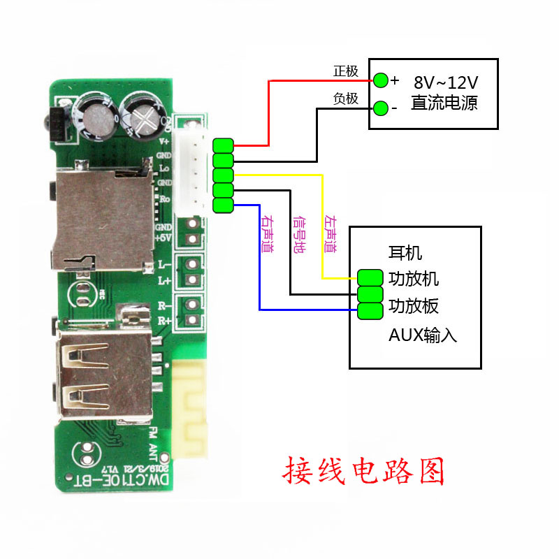 蓝牙解码板不带功放