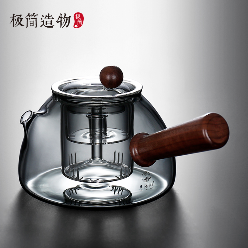 侧把茶壶玻璃煮茶器