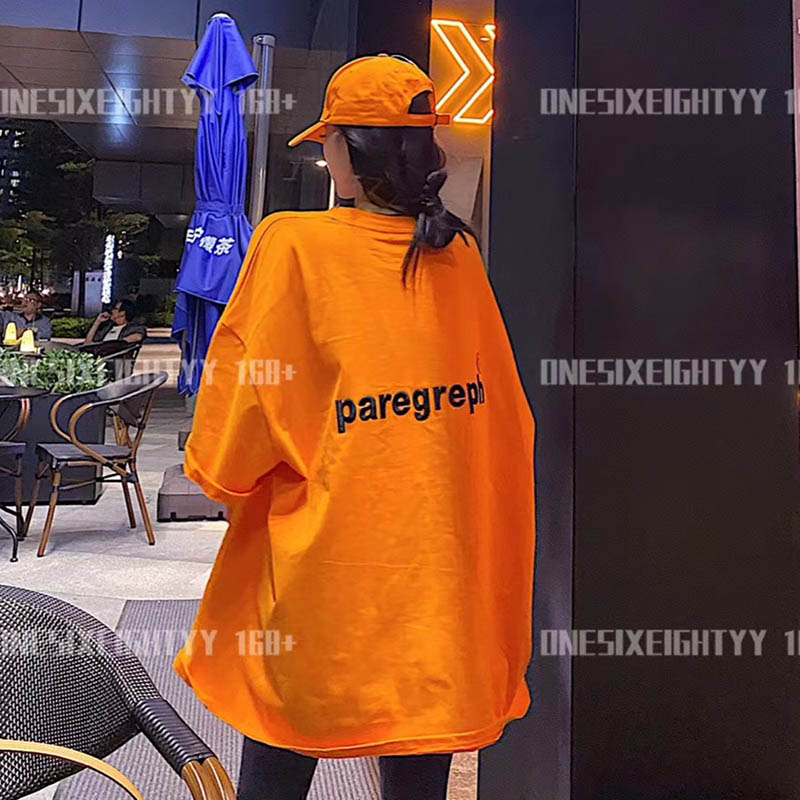 橙色短袖t恤女