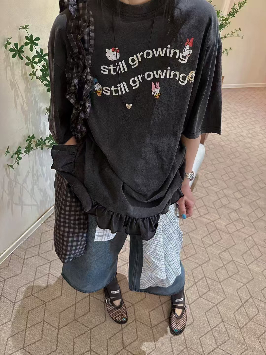 t恤上衣女 荷叶袖