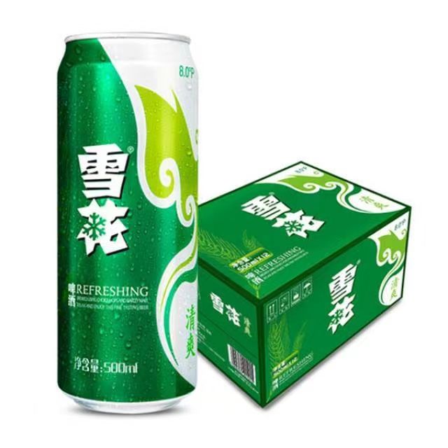 雪花啤酒清爽8度500ml