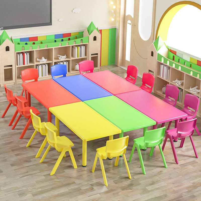 幼儿园桌子塑料长方形