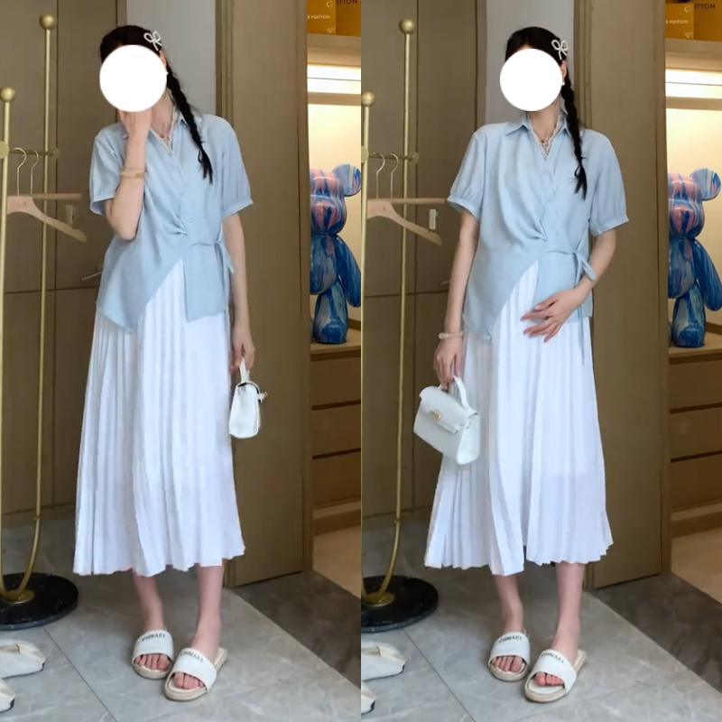 半身裙套装女夏季 遮肚