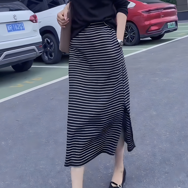半身裙长款夏季黑色