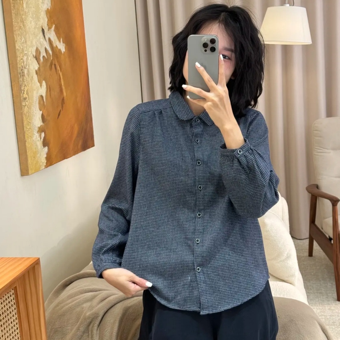格子上衣女秋